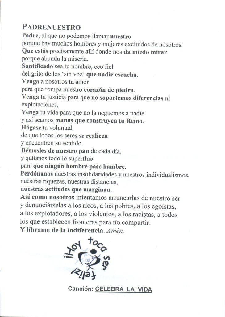 Texto oración Inicio de Curso 2017