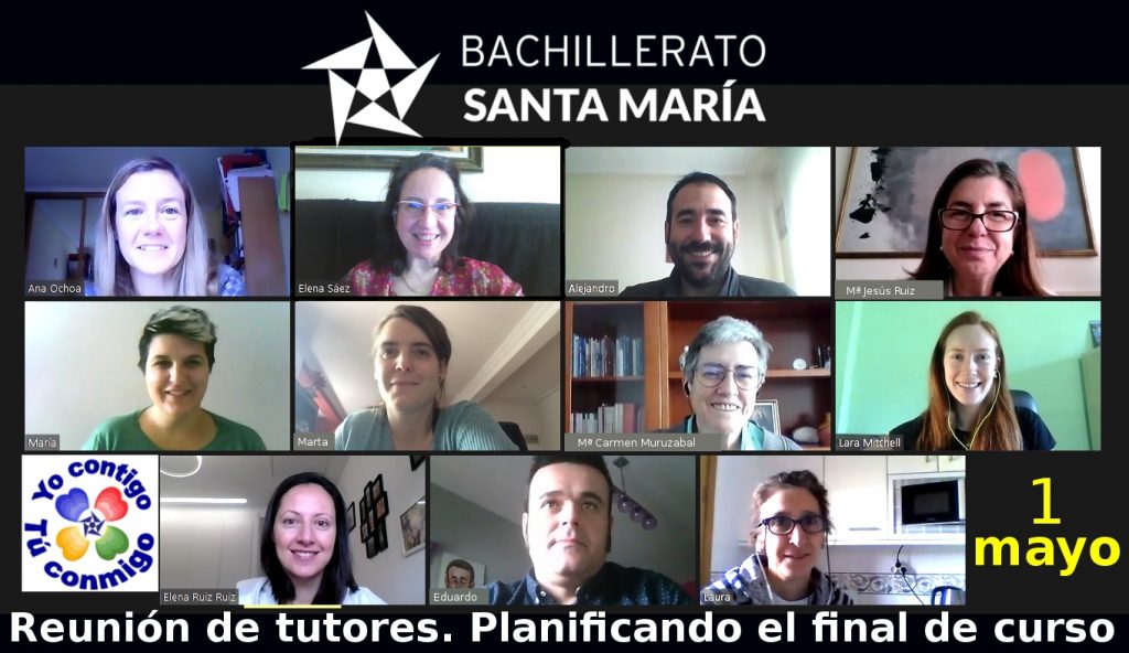 Reunión de tutores del bachillerato Santa María. 1 de mayo 2020 ¡feliz día del trabajador!