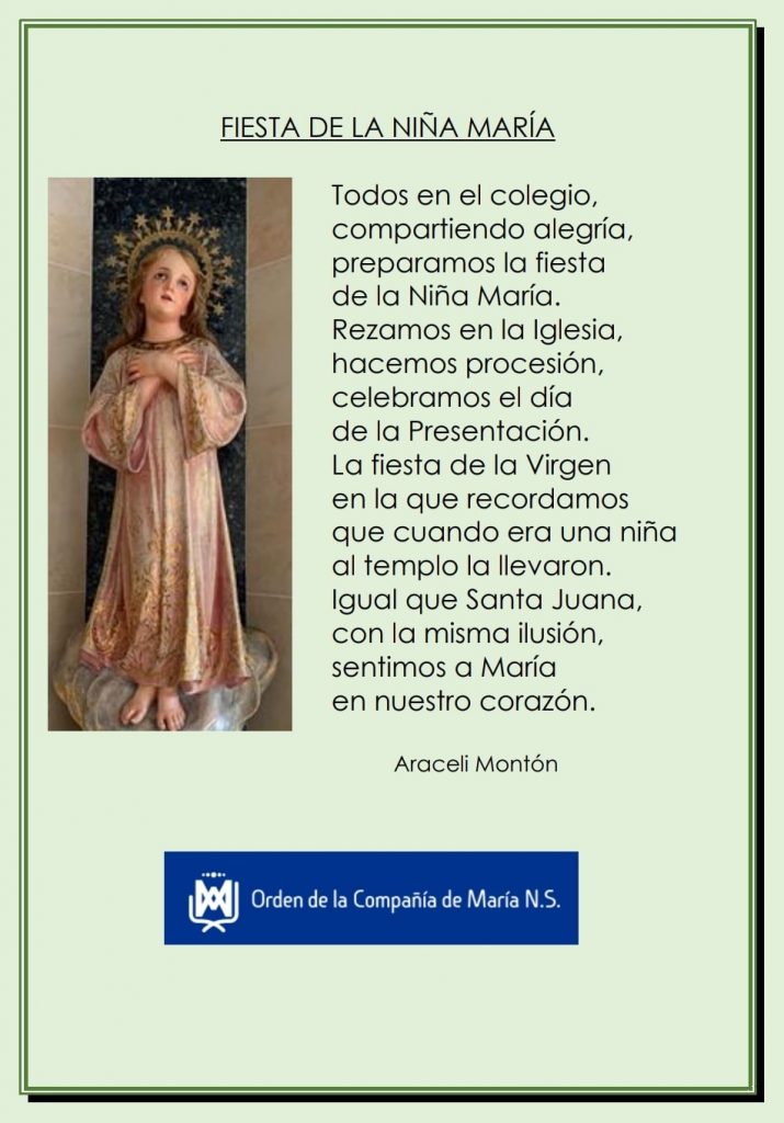 Preparando la fiesta de la Niña María
