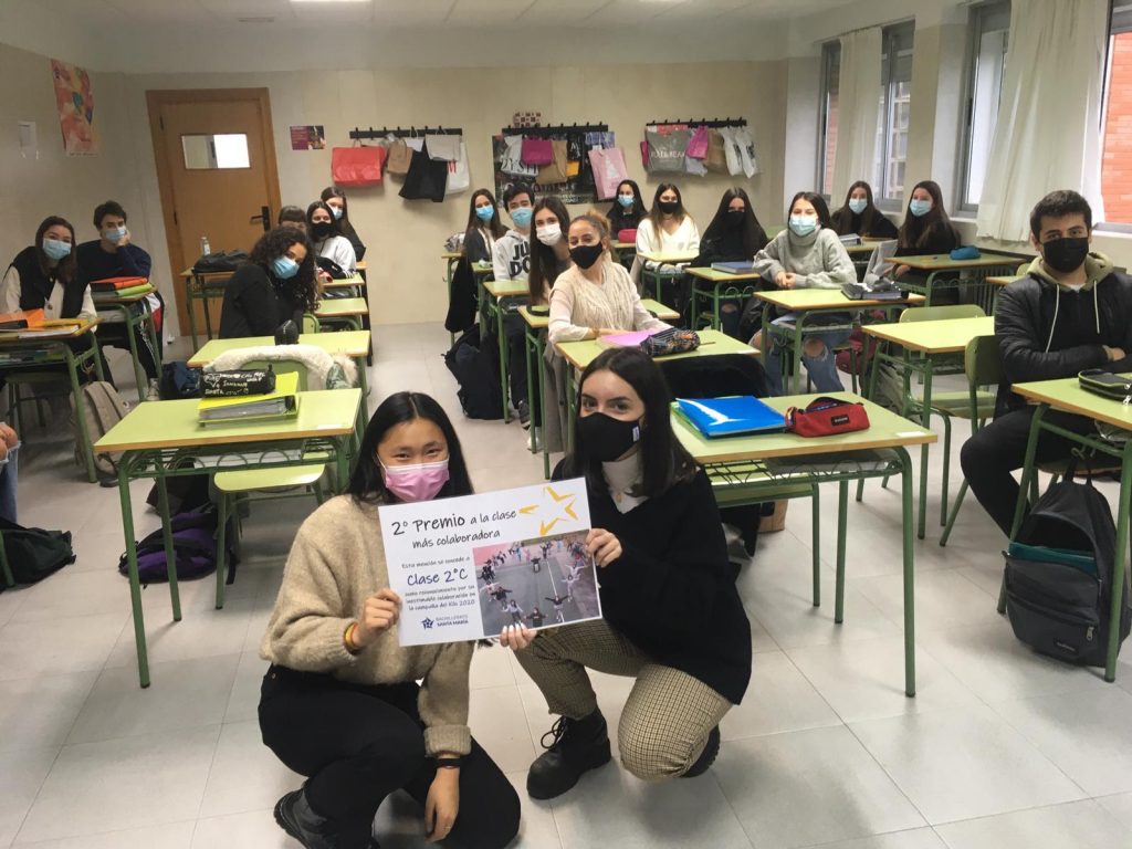 kilo 2C segundo premio a la clase más colaboradora 2020