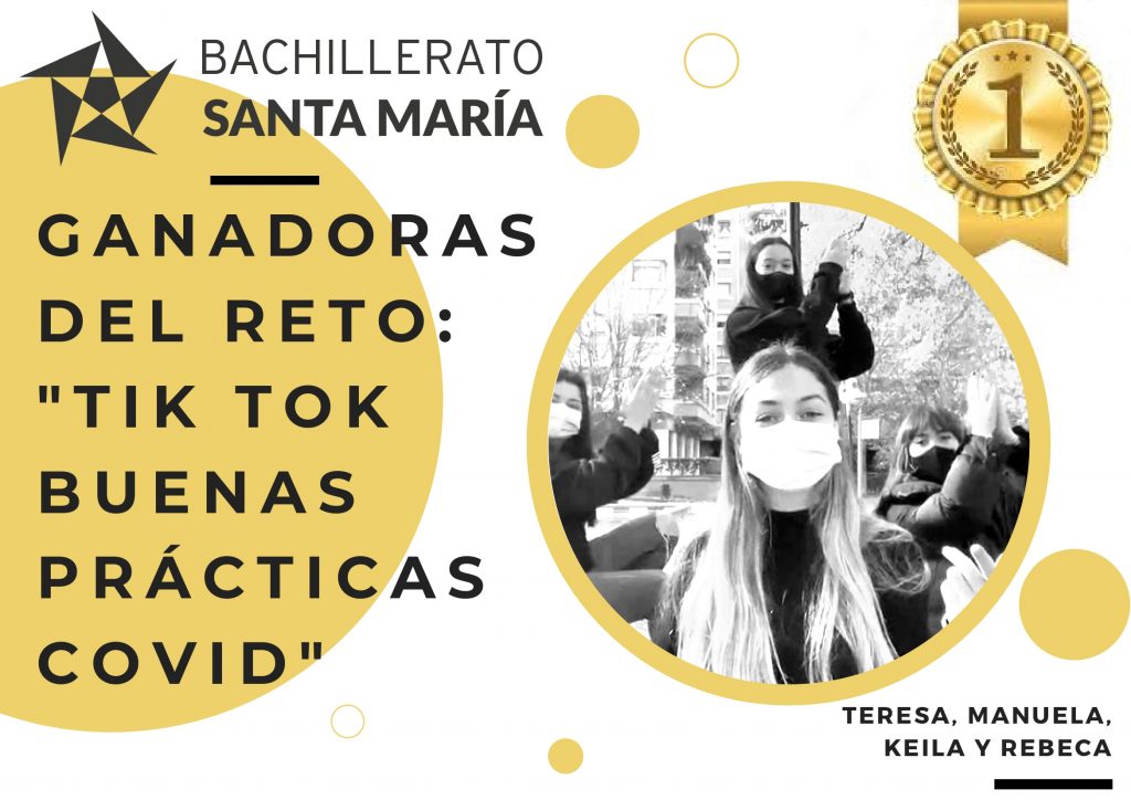 Teresa_Keila_Manuela y Rebeca de 2D ganadoras del primer reto Tik Tok
