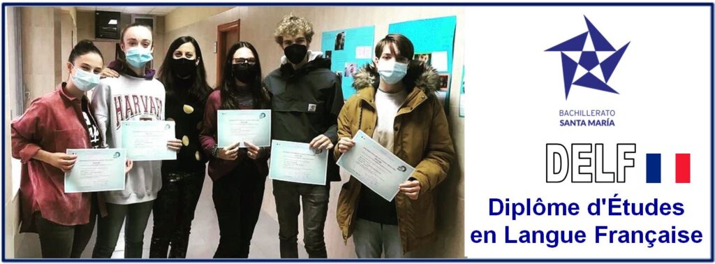 Entrega de diplomas DELF en el bachillerato Santa María 2021